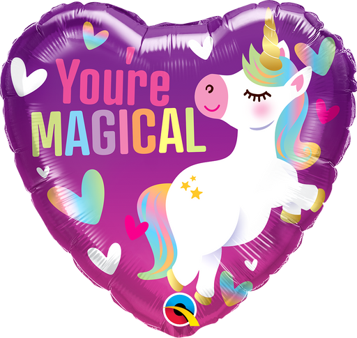 Purple Heart Unicorn Foil Balloon